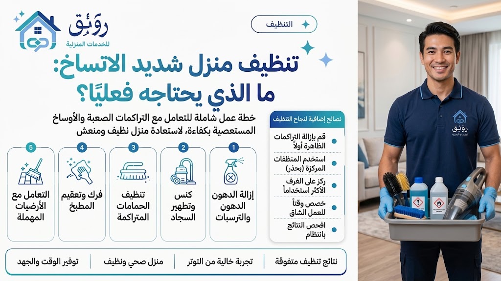 تنظيف منزل شديد الاتساخ: ما الذي يحتاجه فعليًا؟