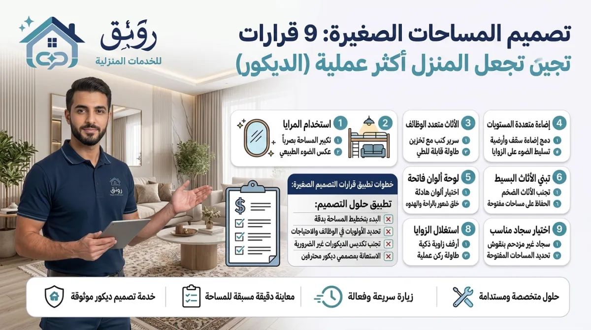 تصميم المساحات الصغيرة: 9 قرارات تجعل المنزل أكثر عملية