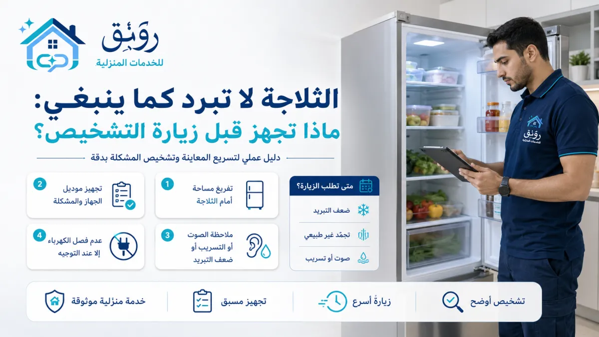 الثلاجة لا تبرد كما ينبغي: ماذا تجهز قبل زيارة التشخيص؟