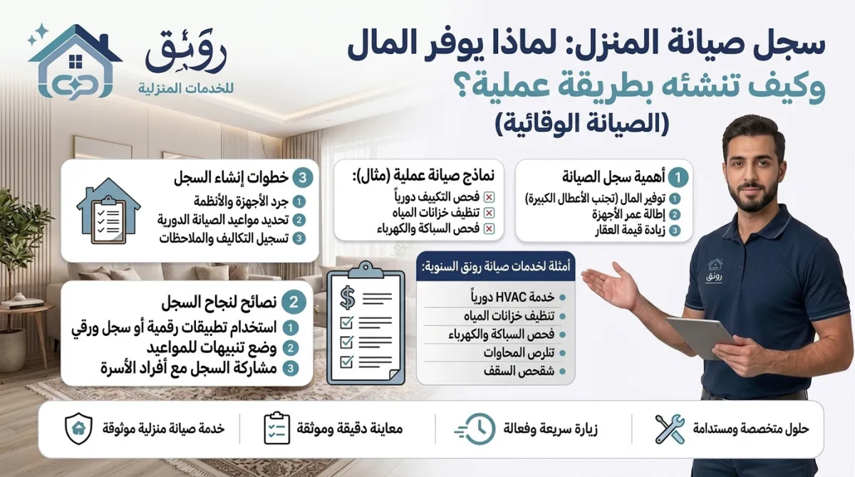 سجل صيانة المنزل: لماذا يوفر المال وكيف تنشئه بطريقة عملية؟