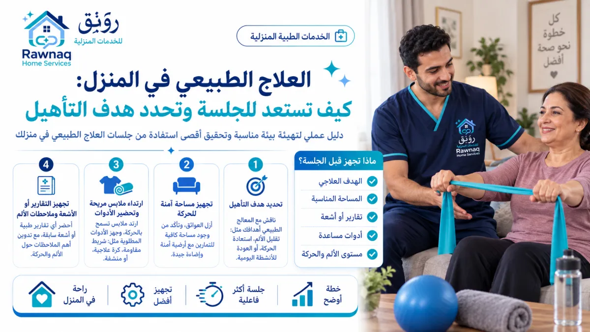 العلاج الطبيعي في المنزل: كيف تستعد للجلسة وتحدد هدف التأهيل