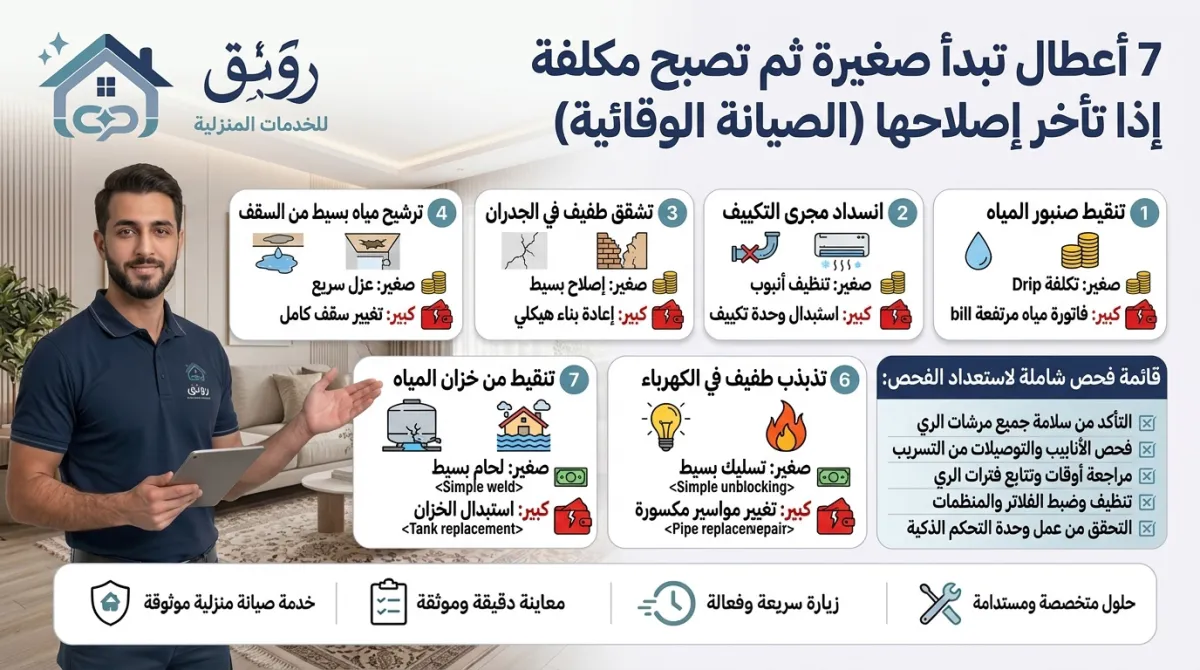 7 أعطال تبدأ صغيرة ثم تصبح مكلفة إذا تأخر إصلاحها
