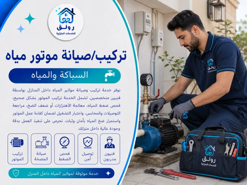 تركيب/صيانة موتور مياه