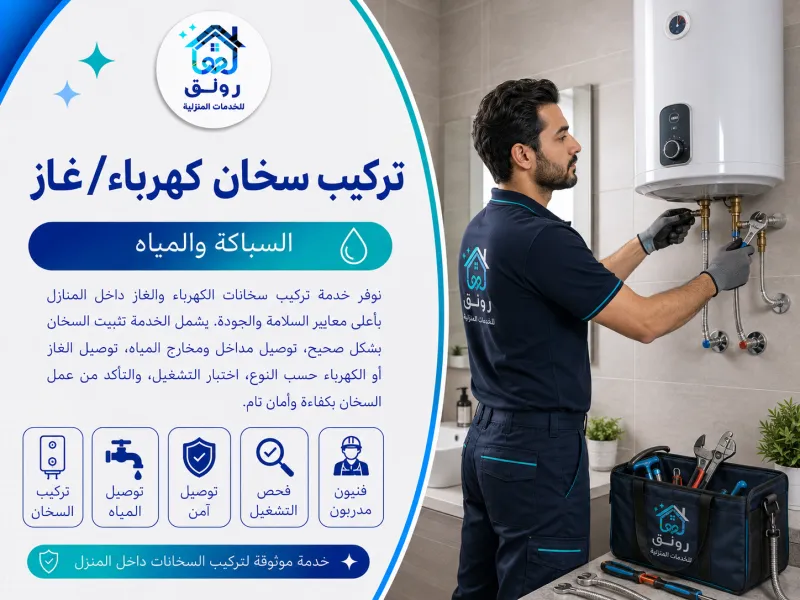 تركيب سخان كهرباء/غاز
