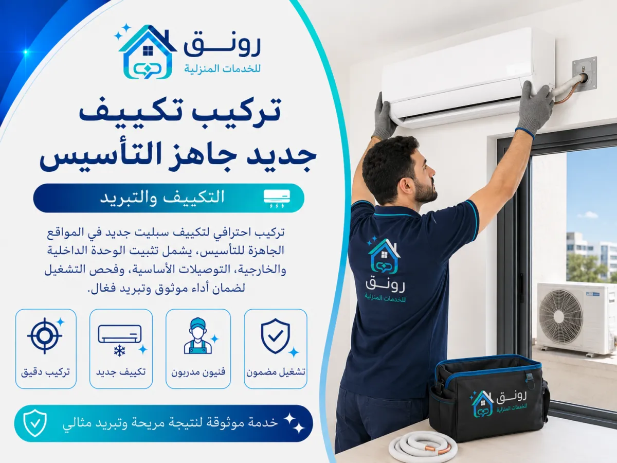 تركيب تكييف جديد جاهز التأسيس - التجمع الخامس