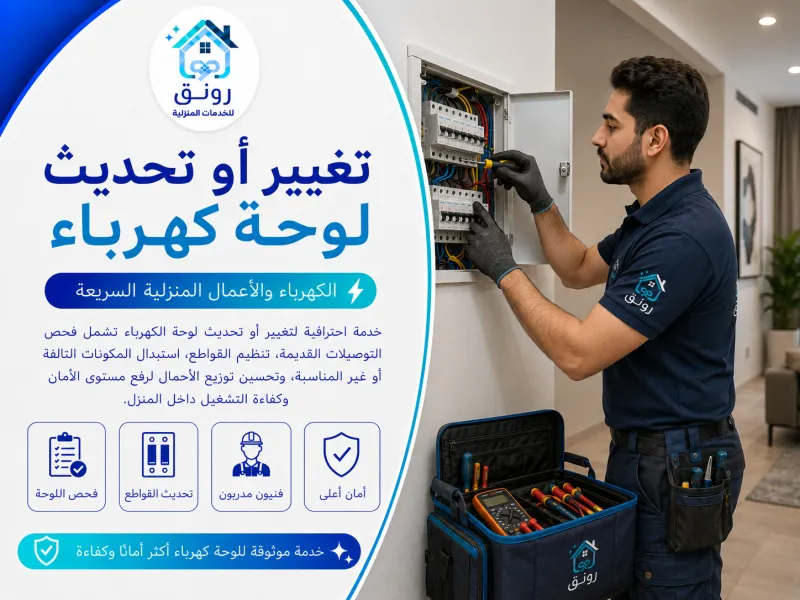 تغيير أو تحديث لوحة كهرباء