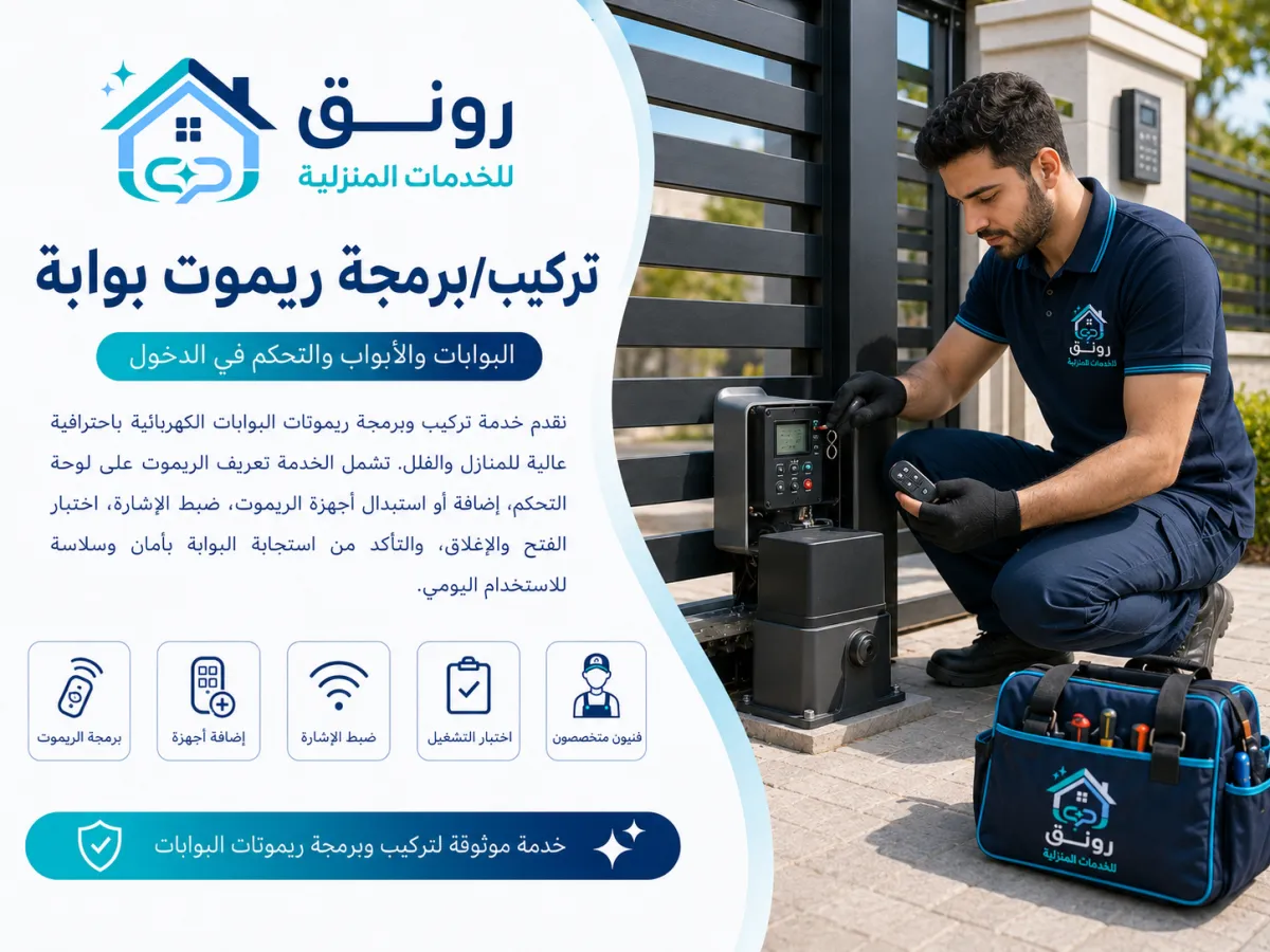 تركيب/برمجة ريموت بوابة
