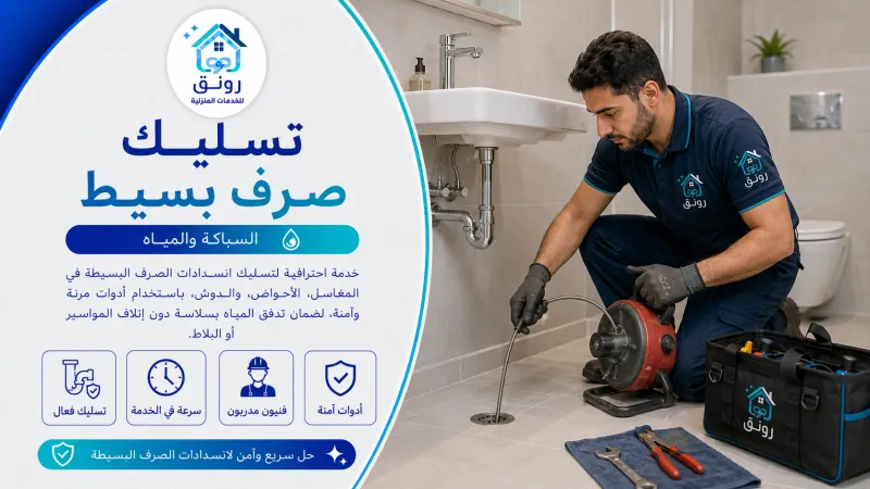 تسليك صرف بسيط