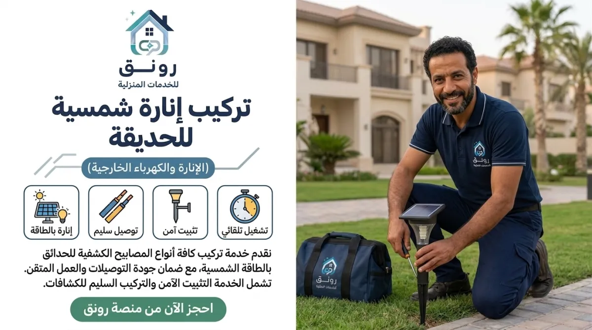 تركيب إنارة شمسية للحديقة