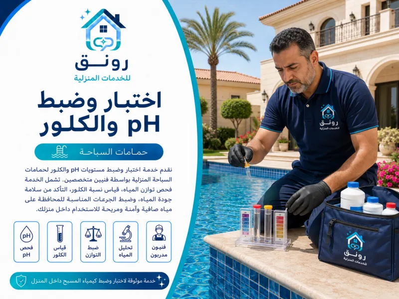 اختبار وضبط pH والكلور