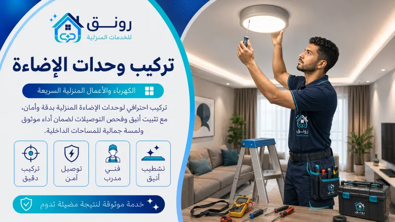 تركيب وحدات الإضاءة