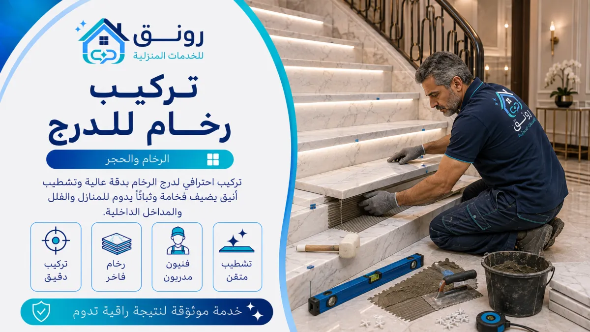 تركيب رخام للدرج - مصر الجديدة