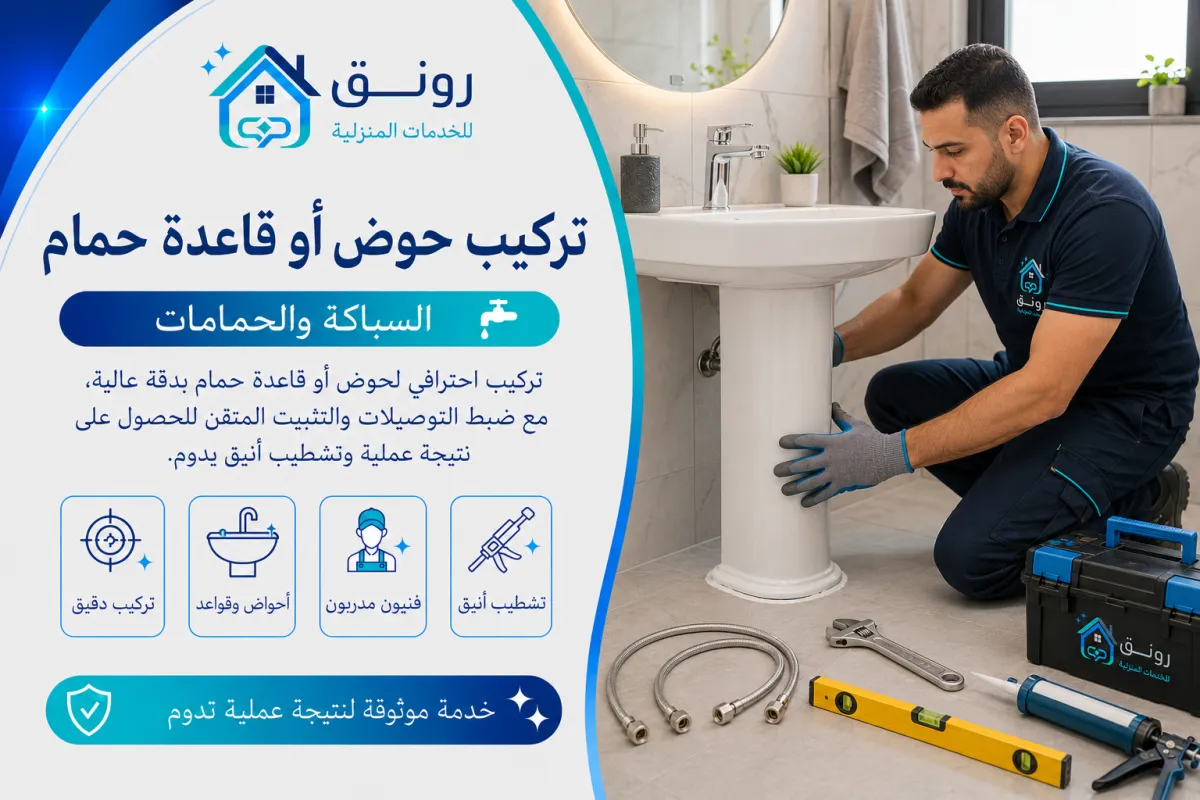 تركيب حوض أو قاعدة حمام - التجمع الخامس