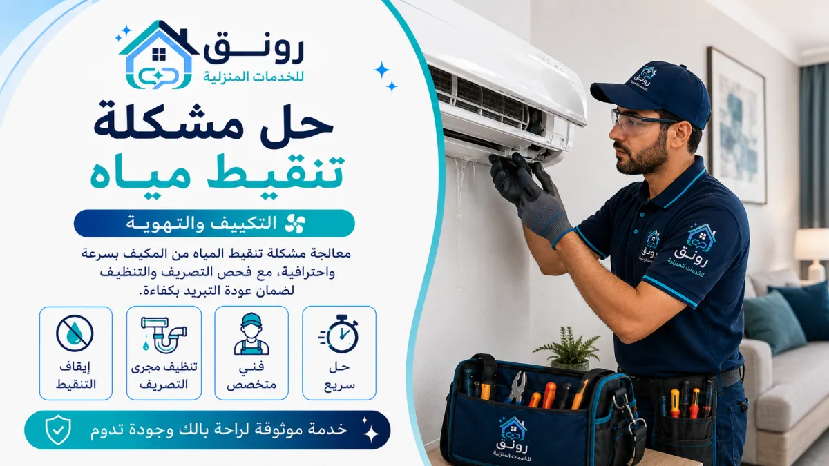 حل مشكلة تنقيط مياه - مدينة 6 أكتوبر