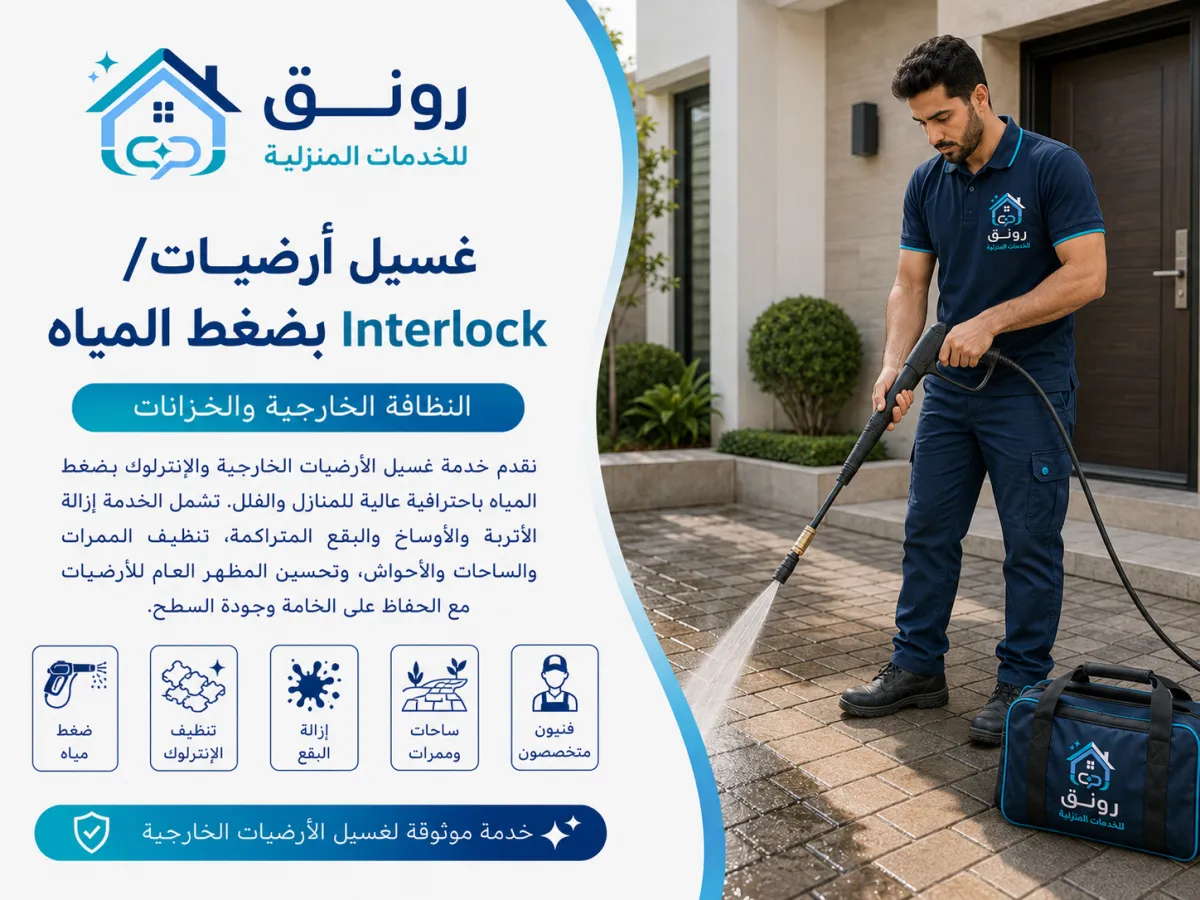 غسيل أرضيات/Interlock بضغط المياه