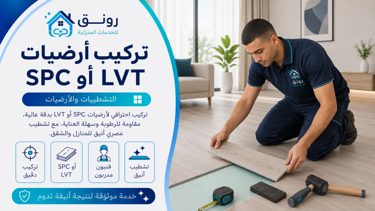تركيب أرضيات SPC أو LVT - مصر الجديدة