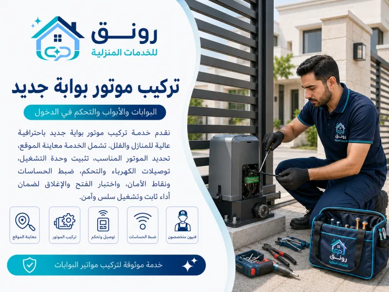 تركيب موتور بوابة جديد