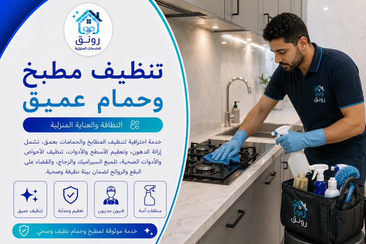 تنظيف مطبخ وحمام عميق