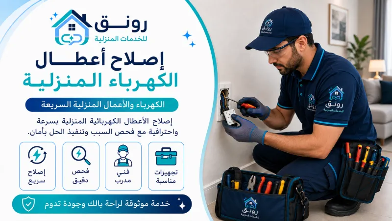 إصلاح أعطال الكهرباء المنزلية