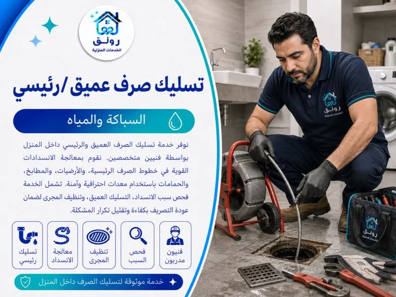تسليك صرف عميق/رئيسي