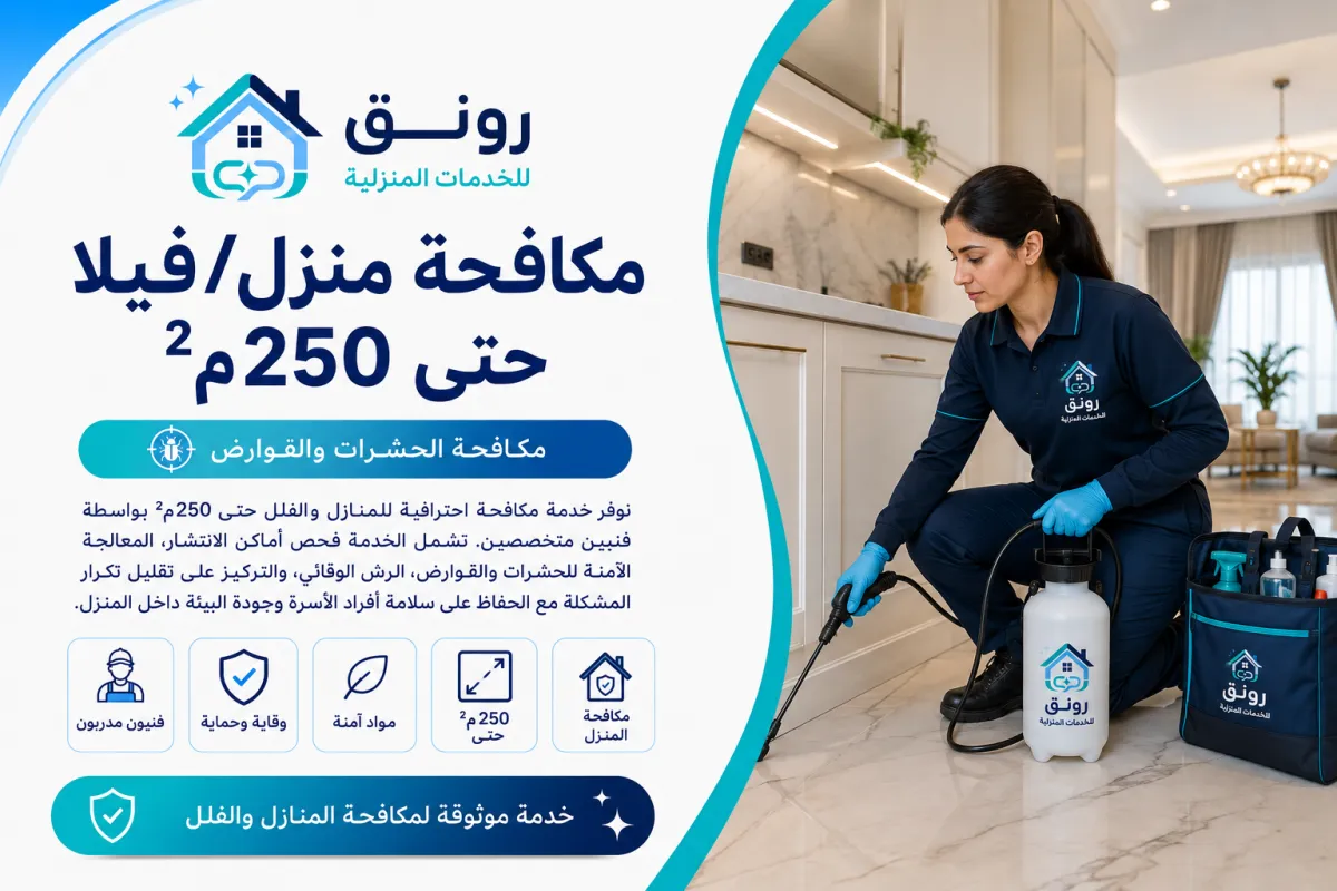 مكافحة منزل/فيلا حتى 250م²