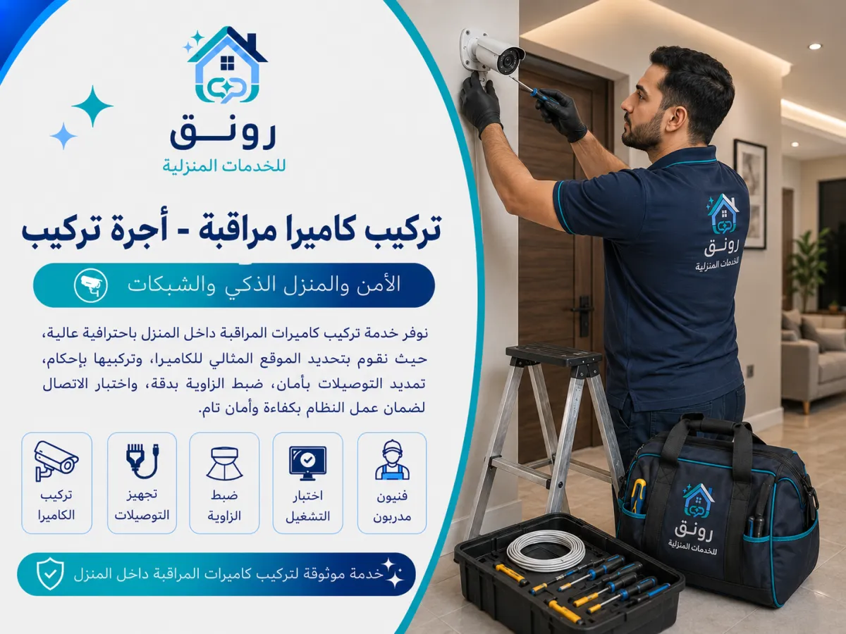 تركيب كاميرا مراقبة - أجرة تركيب